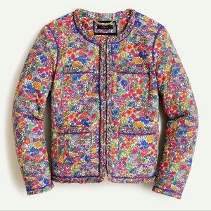 J.Crew Liberty Margaret Annie Quilted Lady Coat in Floral Multi (10)